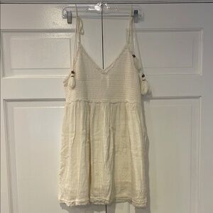 Free People Cream Sleeveless Dress